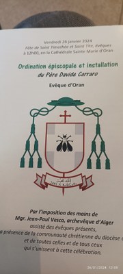 Devise de Mgr Davide Carraro